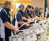 Drumline group playing with drumline grips