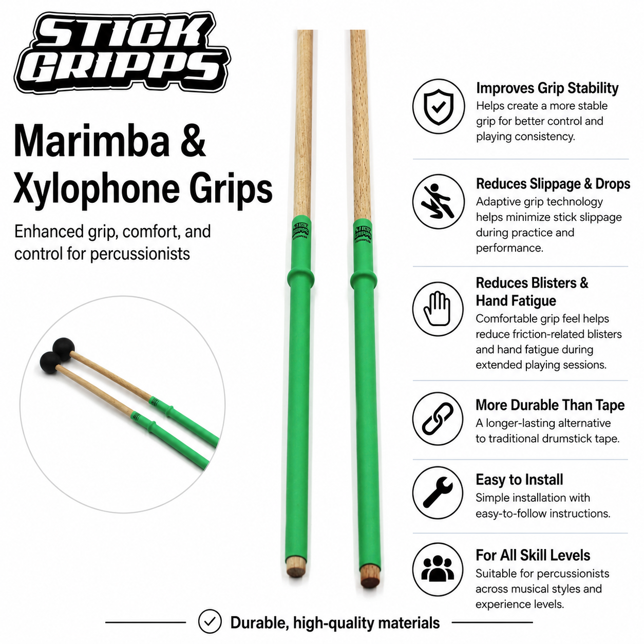 Marimba & Xylophone Mallet Grips