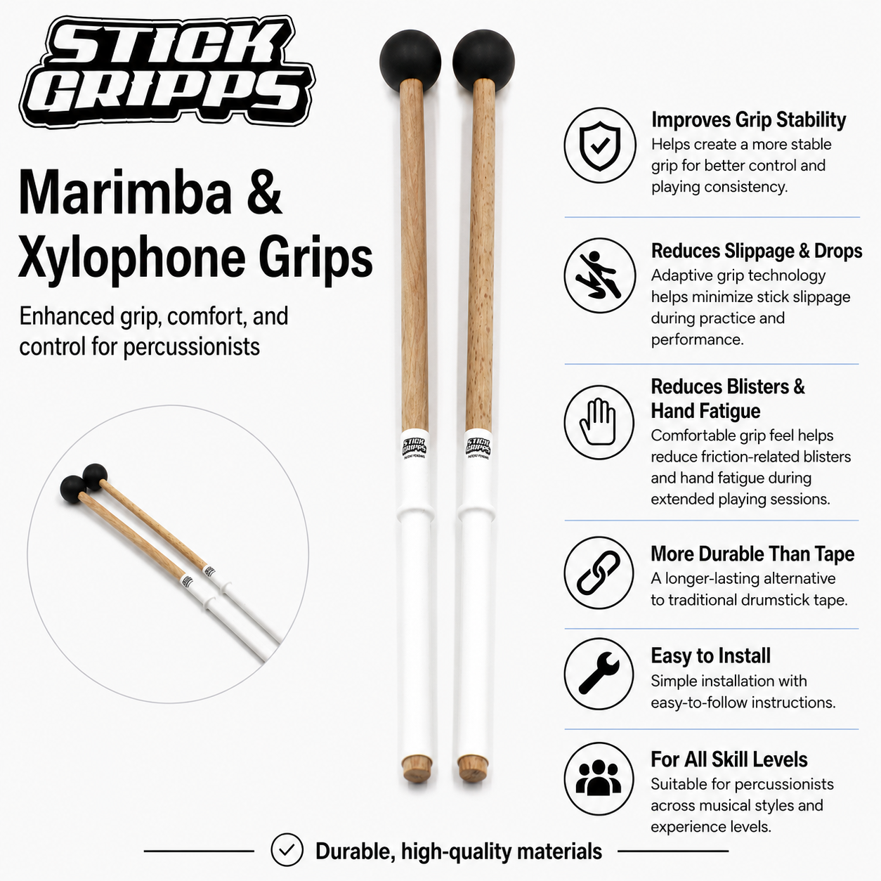 Marimba & Xylophone Mallet Grips